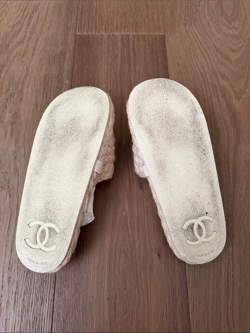Chanel Woven Raffia Slide Sandal - Picture 6 of 6